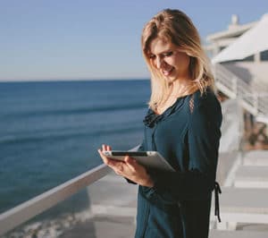 Tablet connected to Wi-Fi